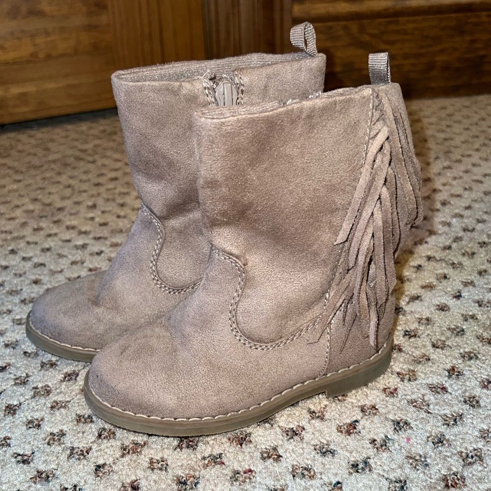Fringe booties  